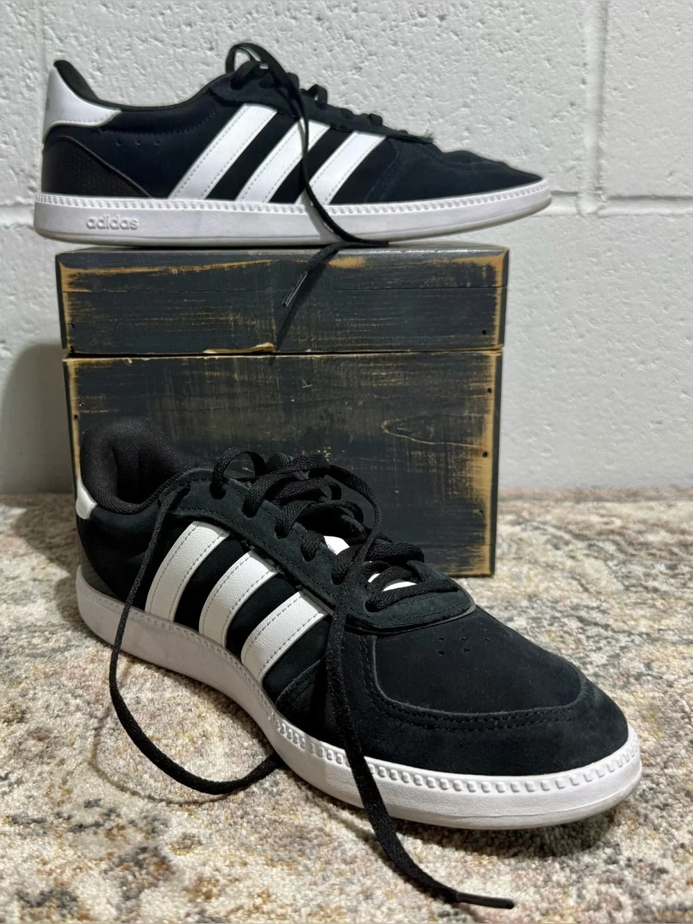 adidas Black & White Low-Top Sneakers